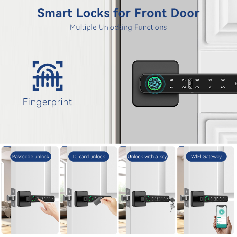 XSDTS Tuya ハンドル指紋キーカードデジタルスマート - Fingerprint Padlock Weatherproof のレビューと価格