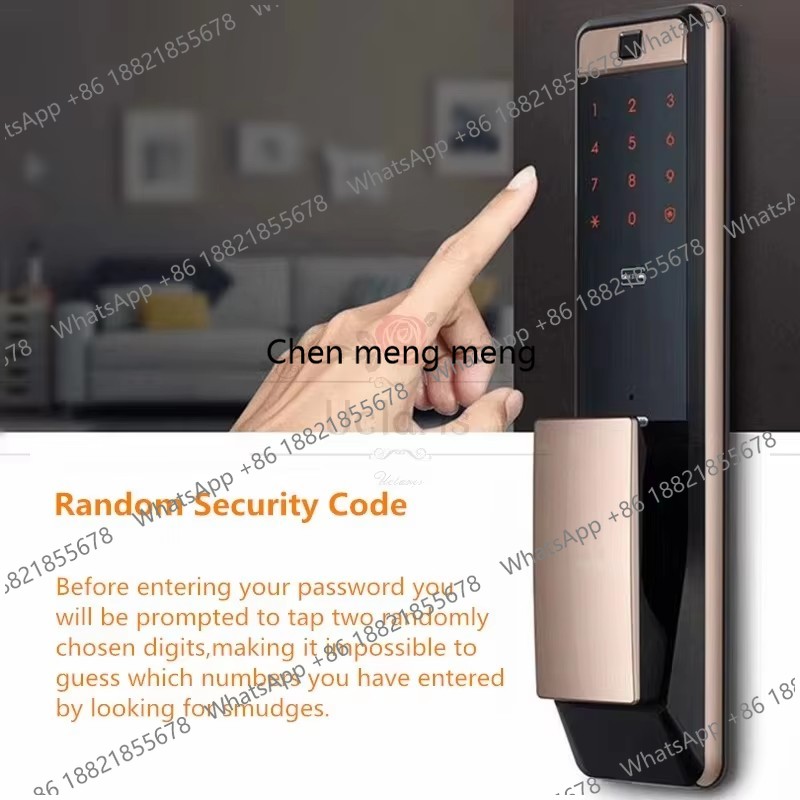 スマートデジタル指紋ロック P60 ホーム自動プッシュプルハ - Digital Door Lock Fingerprint Handle のレビューと価格