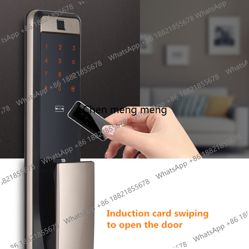 スマートデジタル指紋ロック P60 ホーム自動プッシュプルハ - Digital Door Lock Fingerprint Handle のレビューと価格