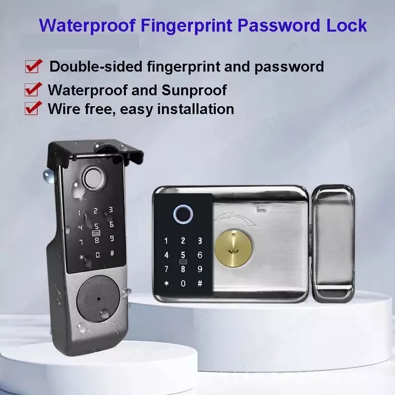 Tuya Wifi 防水スマートロック Ttlock Blu - Smart Rim Lock Wifi Fingerprint のレビューと価格