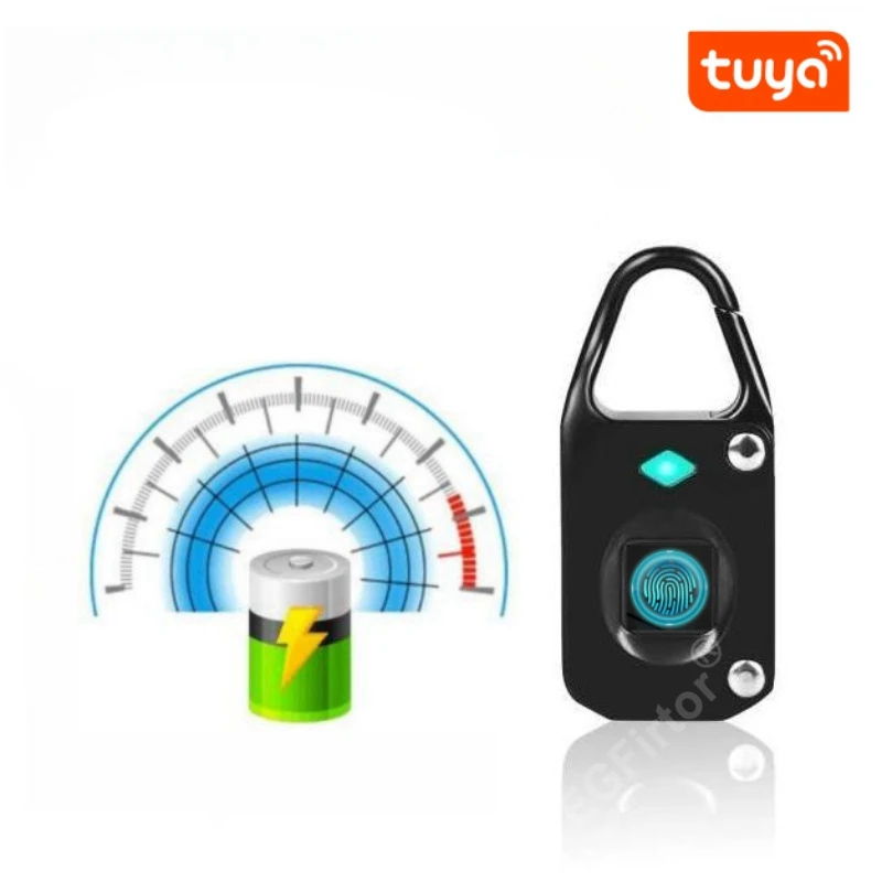 Tuya-Bluetooth付きのインテリジェントな指紋ロッ - Fingerprint Padlock Weatherproof のレビューと価格