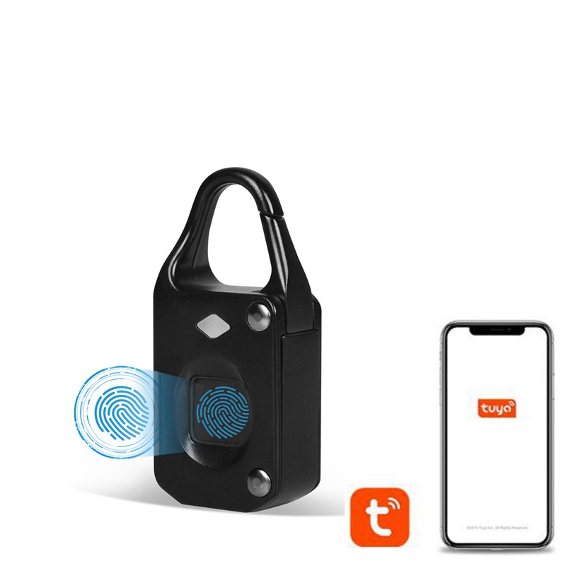 Tuya-Bluetooth付きのインテリジェントな指紋ロッ - Fingerprint Padlock Weatherproof のレビューと価格