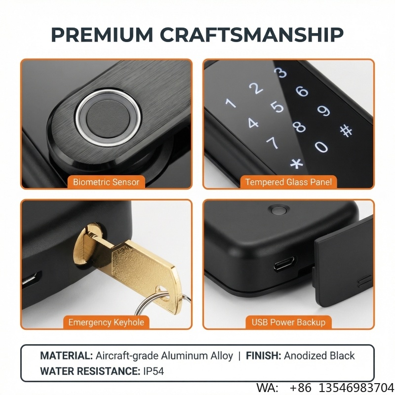 セキュリティデジタル電気電子ハンドルデジタルTuya WIF - Digital Door Lock Fingerprint Handle のレビューと価格