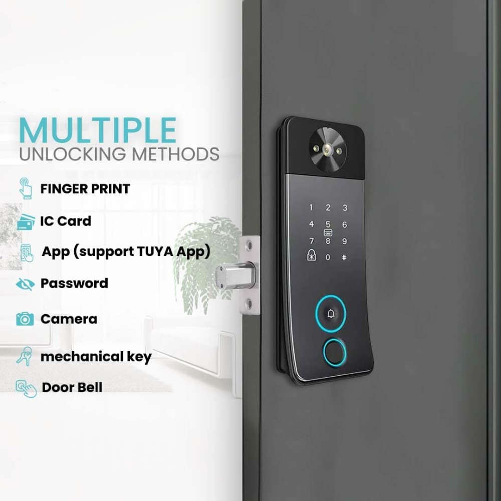 カメラ付きスマートドアロック、ドアベル＆ビデオインターホン  - Smart Lock For Sliding Door のレビューと価格