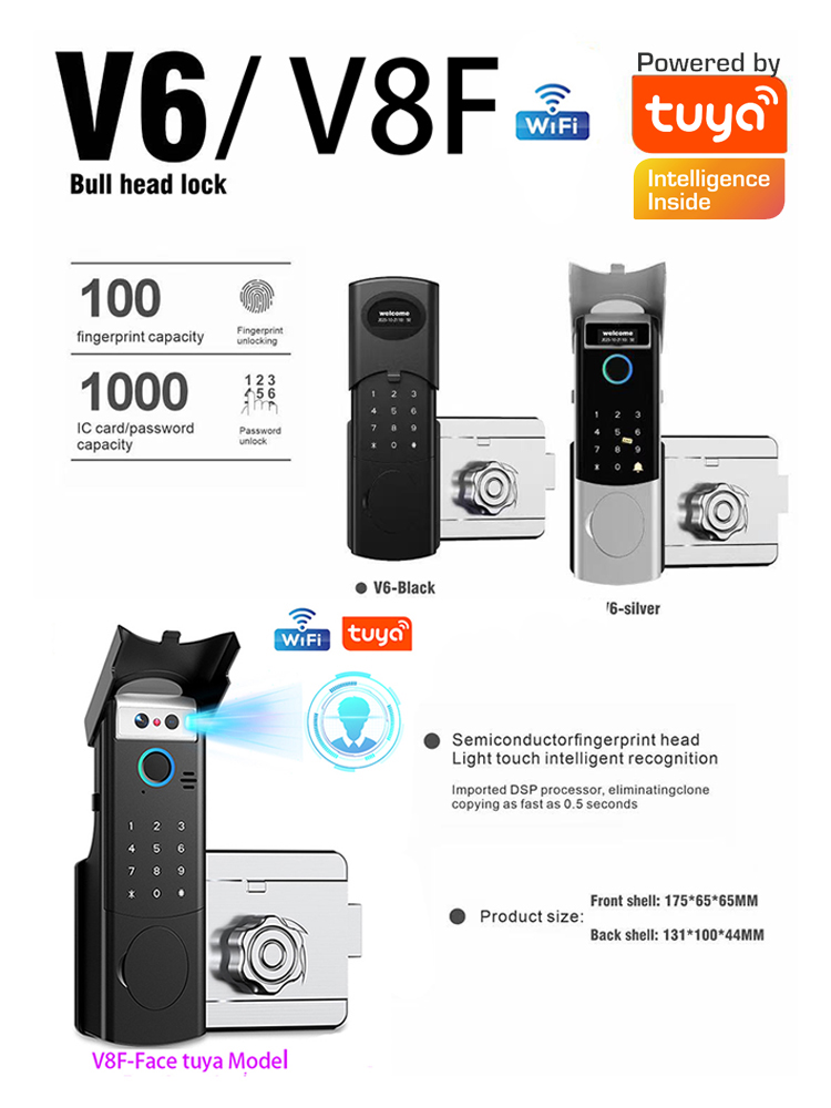 スマートWiFiドアロック 防水Tuya顔認証 指紋 RFI - Fingerprint Padlock Weatherproof のレビューと価格