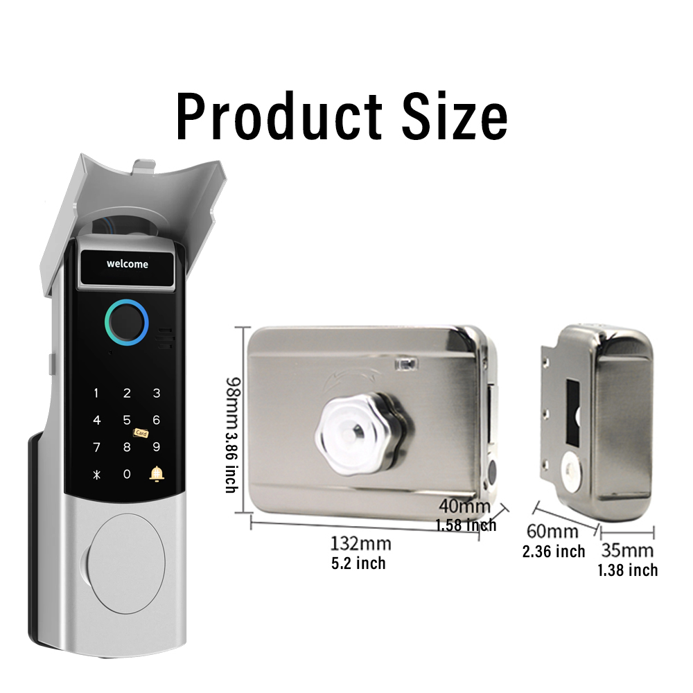 スマートWiFiドアロック 防水Tuya顔認証 指紋 RFI - Fingerprint Padlock Weatherproof のレビューと価格