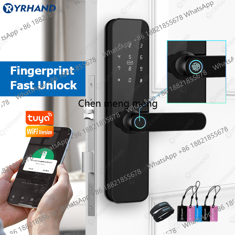 F7 Tuya wifi電子デジタルドアロック 指紋認証電気 - Smart Lock Zigbee Gateway のレビューと価格