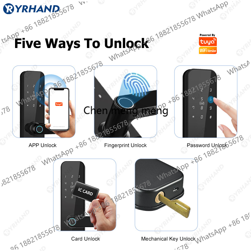 F7 Tuya wifi電子デジタルドアロック 指紋認証電気 - Smart Lock Zigbee Gateway のレビューと価格