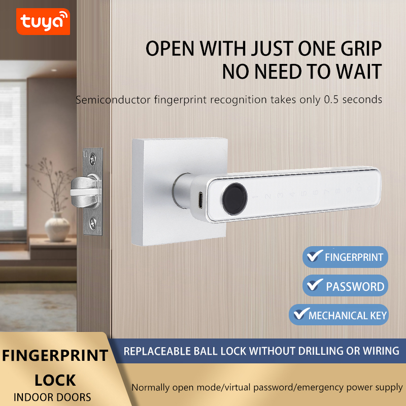指紋ドアロック デジタル電子錠 パスワード/指紋/鍵選択可能 - Digital Door Lock Fingerprint Handle のレビューと価格