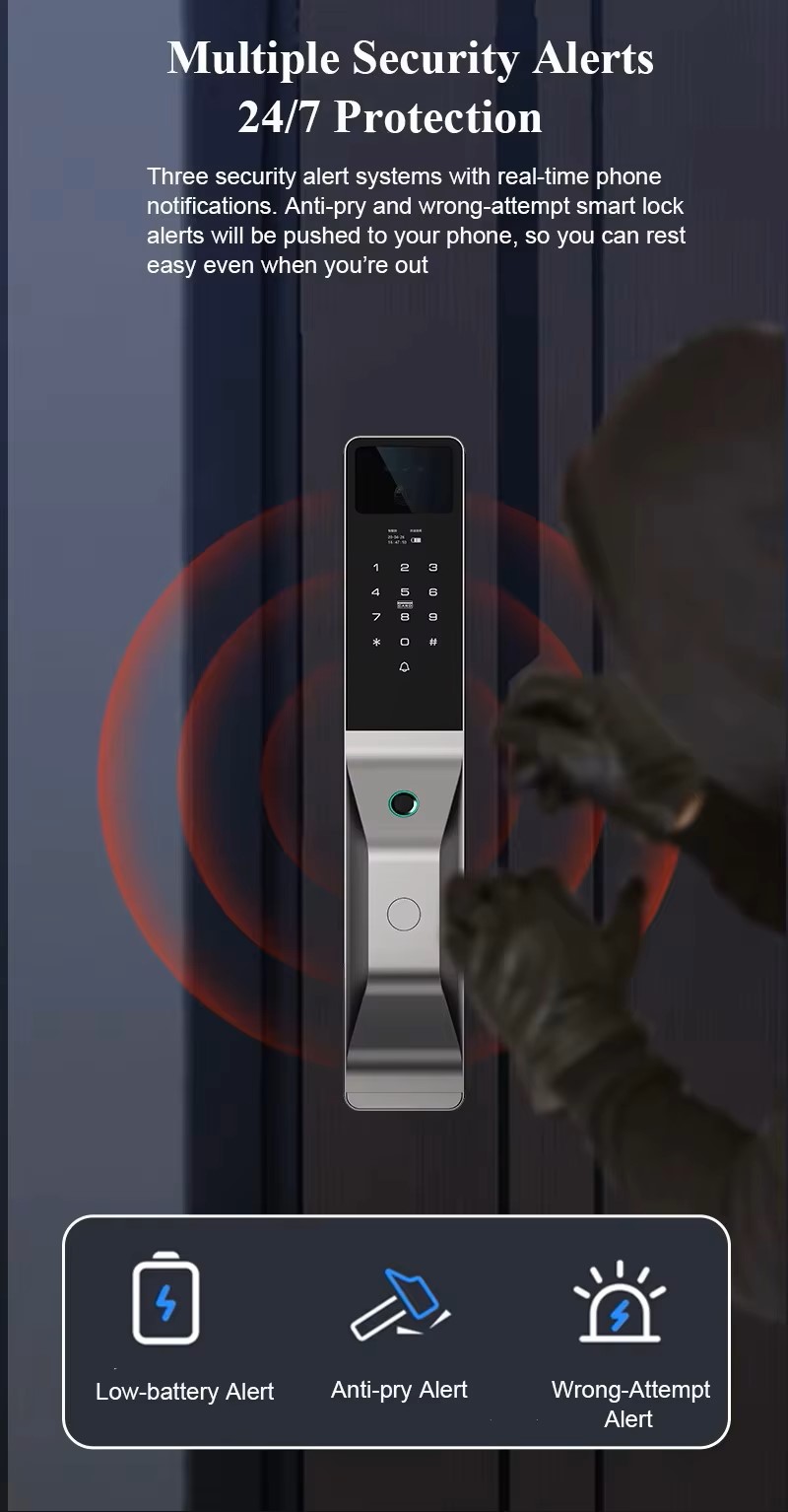 ビジュアルデュアルカメラ搭載Tuyaスマートドアロック、ビデ - Smart Door Lock With Camera Intercom のレビューと価格