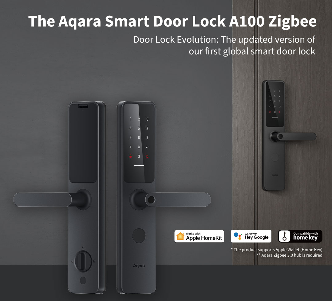 Aqara-スマートドアロック,A100 Pro, Zigb - Smart Lock Zigbee Gateway のレビューと価格