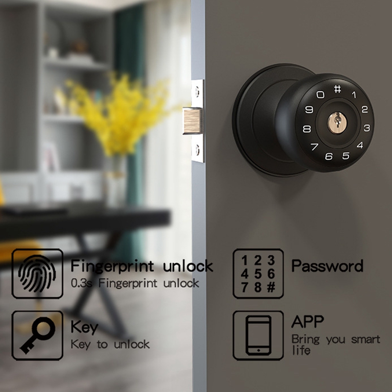 あなたのもの-指紋付きスマートデッドボルトロック,パスワード - Smart Lock Deadbolt Keypad Bluetooth のレビューと価格