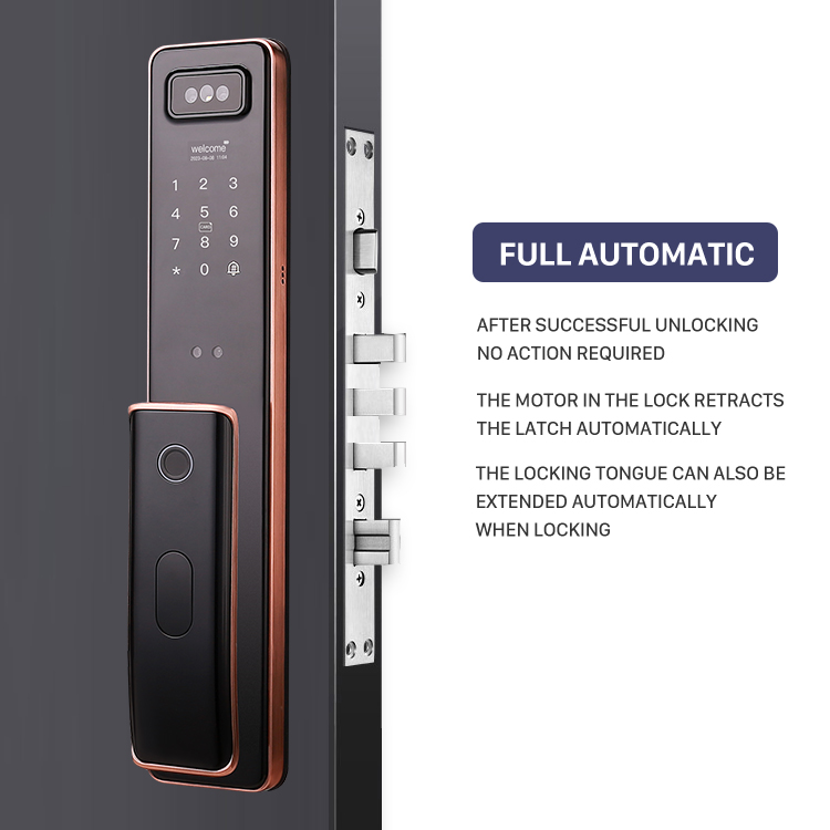 工場価格リアルタイムビデオインターホン顔認証スマート指紋ロッ - Smart Door Lock With Camera Intercom のレビューと価格
