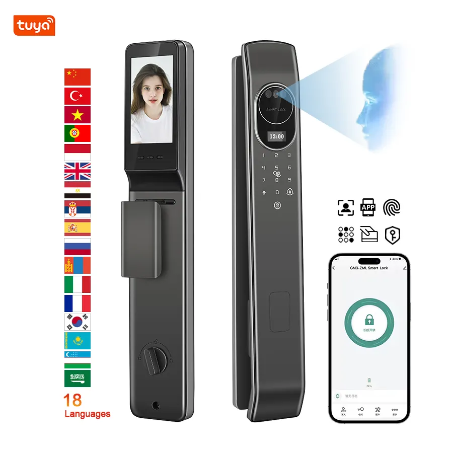 リモートWiFiスマートロック、指紋認証、顔認証、zigbe - Smart Lock Zigbee Gateway のレビューと価格
