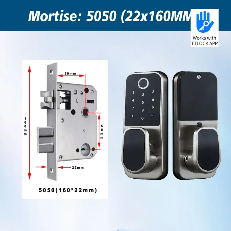TTLOCK製、パスワードと指紋認証に対応した、回転式ハンド - Smart Lock Deadbolt Keypad Bluetooth のレビューと価格