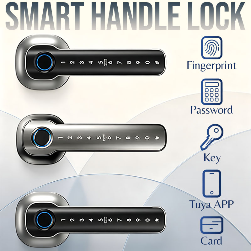 ホームセキュリティデバイス スマート指紋認証ドアロック デジ - Digital Door Lock Fingerprint Handle のレビューと価格