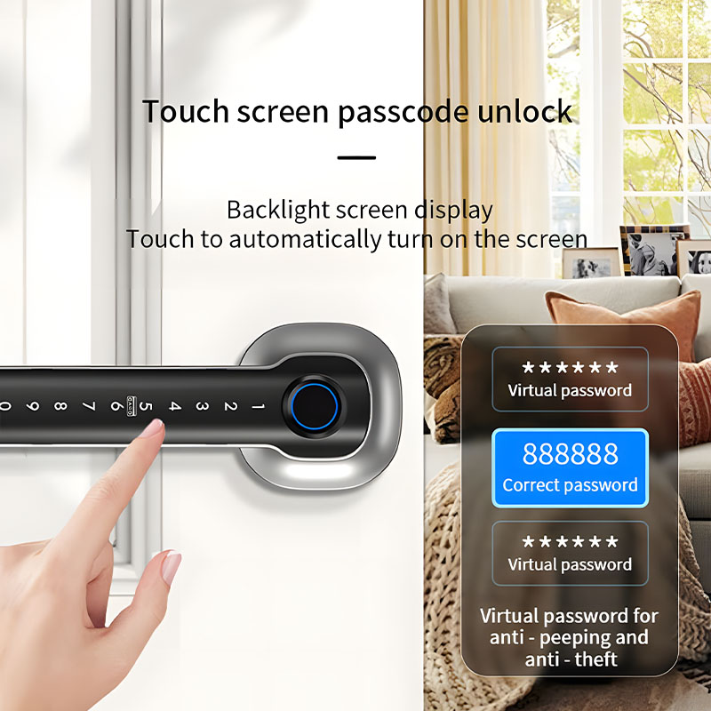 ホームセキュリティデバイス スマート指紋認証ドアロック デジ - Digital Door Lock Fingerprint Handle のレビューと価格
