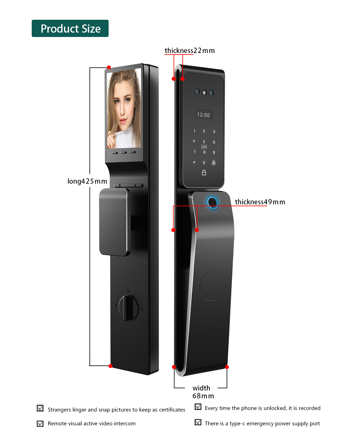 Tuyaスマートデジタルロック 3D顔認証 指紋認証 バイオ - Fingerprint Padlock Weatherproof のレビューと価格