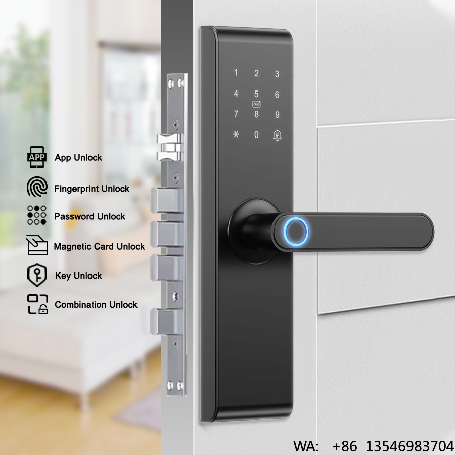 YiTechEカスタムキーレスWiFi TTlockアプリ対 - Digital Door Lock Fingerprint Handle のレビューと価格