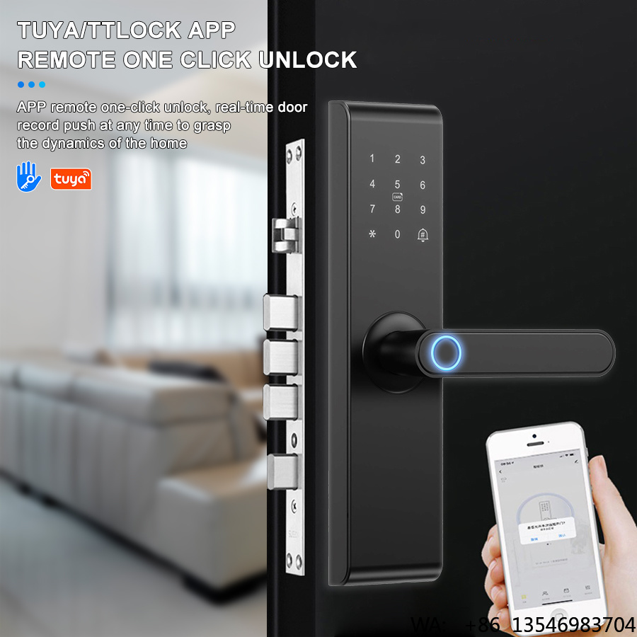 YiTechEカスタムキーレスWiFi TTlockアプリ対 - Digital Door Lock Fingerprint Handle のレビューと価格