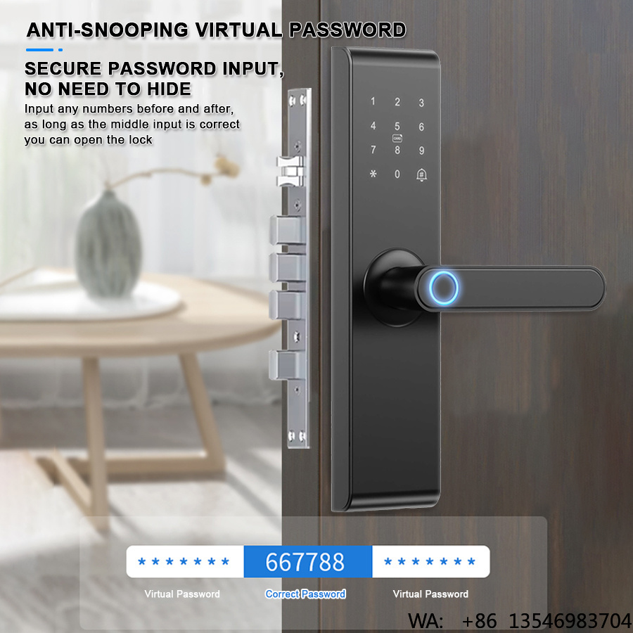 YiTechEカスタムキーレスWiFi TTlockアプリ対 - Digital Door Lock Fingerprint Handle のレビューと価格