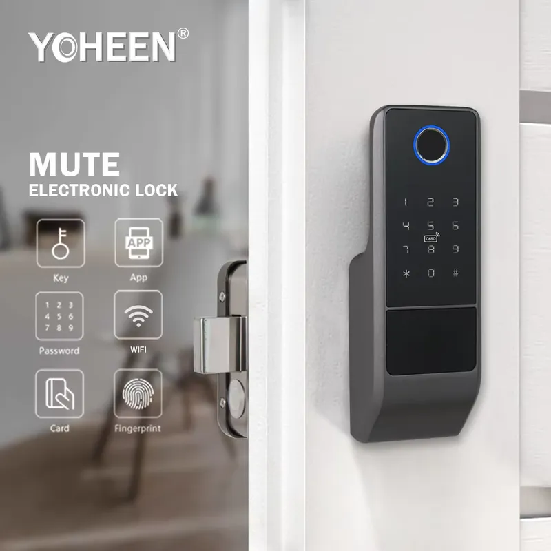 2026年防水APP WiFiロック両面電子指紋スマートドア - Smart Rim Lock Wifi Fingerprint のレビューと価格