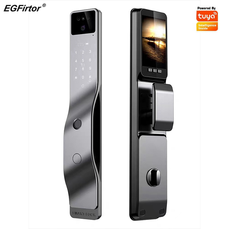 Egfirtor-Tuyaアプリの顔認識,指紋,スマート電子 - Fingerprint Padlock Weatherproof のレビューと価格