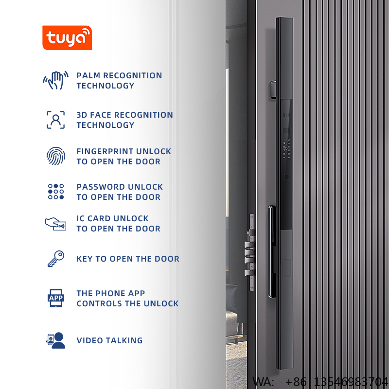 UIELOCK VXF-9 大型ハンドルキーレスエントリーホ - Smart Door Lock 3D Face Palm Vein のレビューと価格