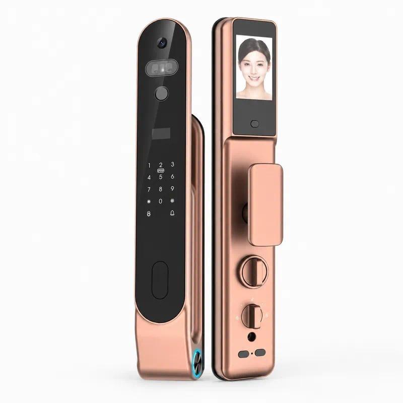 高品質な3D顔認証、パスワード、手のひら認証、手のひら静脈認 - Face Recognition Door Lock のレビューと価格