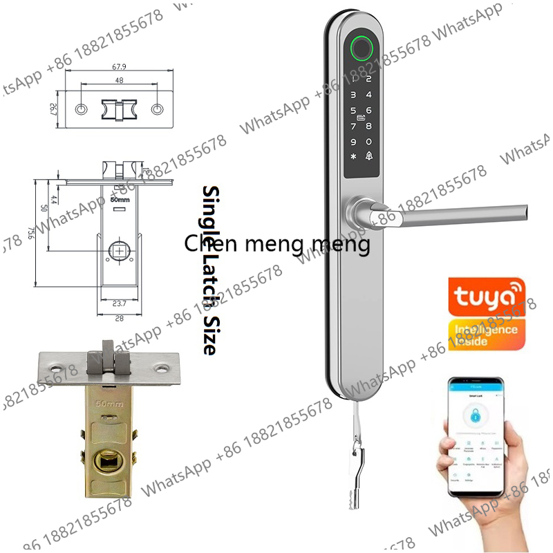 スマートデジタルBluetooth指紋認証ドアロック、シング - Digital Door Lock Fingerprint Handle のレビューと価格