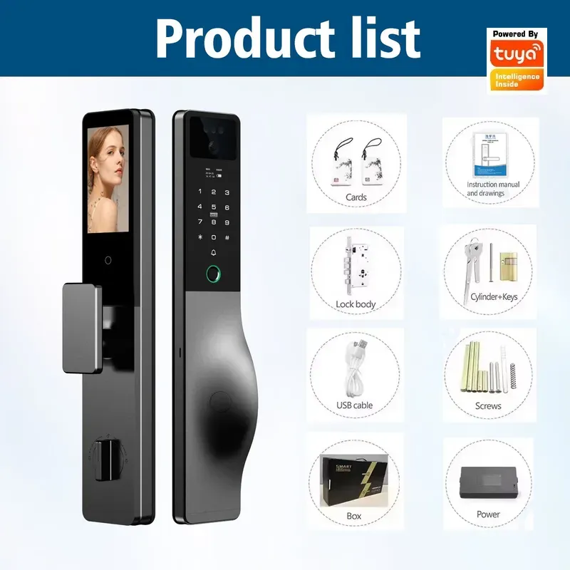 スマートロック、インターホン、パスワード、Tuya対応、リモ - Face Recognition Door Lock のレビューと価格