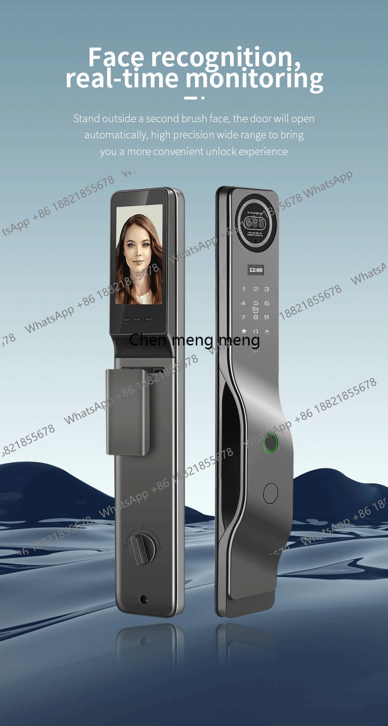 3D顔認証インテリジェントWiFiデジタルスマートロック指紋 - Smart Door Lock 3D Face Palm Vein のレビューと価格