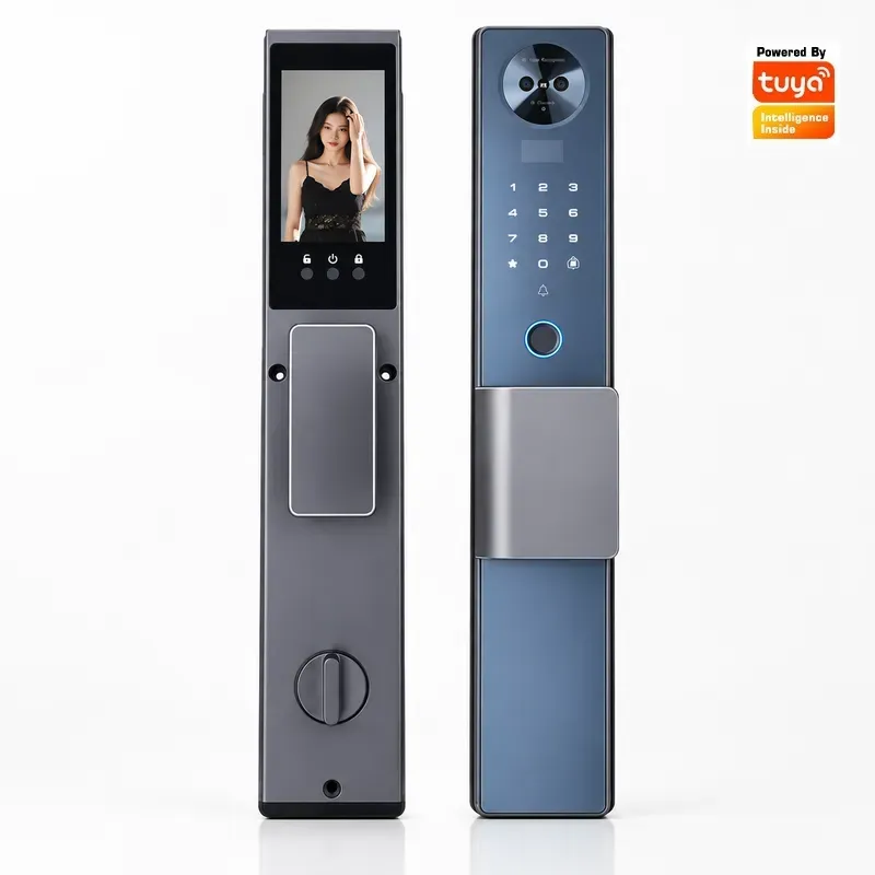 スマートロック、顔認識、自動開錠、家庭用、手のひら静脈認証、 - Video Door Lock With Camera Peephole のレビューと価格