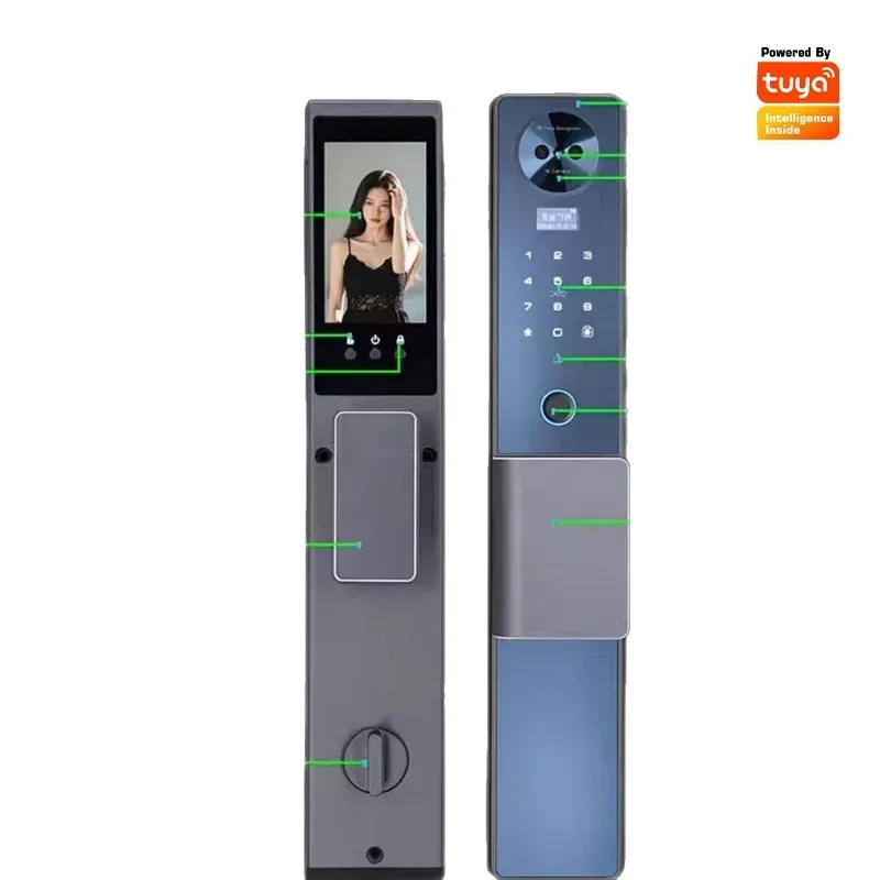 スマートロック、顔認識、自動開錠、家庭用、手のひら静脈認証、 - Video Door Lock With Camera Peephole のレビューと価格