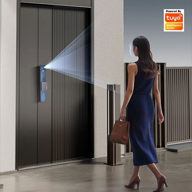 スマートロック、顔認識、自動開錠、家庭用、手のひら静脈認証、 - Video Door Lock With Camera Peephole のレビューと価格
