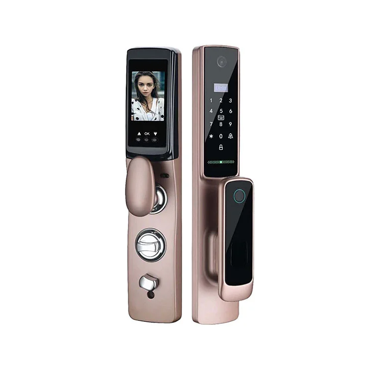 指紋とパスワードを備えたスマートドアロック、覗き穴付きビデオ - Video Door Lock With Camera Peephole のレビューと価格