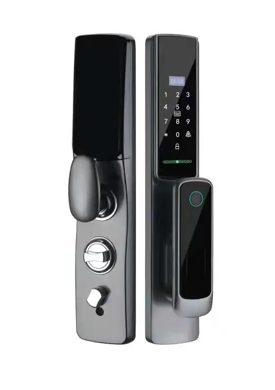 指紋とパスワードを備えたスマートドアロック、覗き穴付きビデオ - Video Door Lock With Camera Peephole のレビューと価格