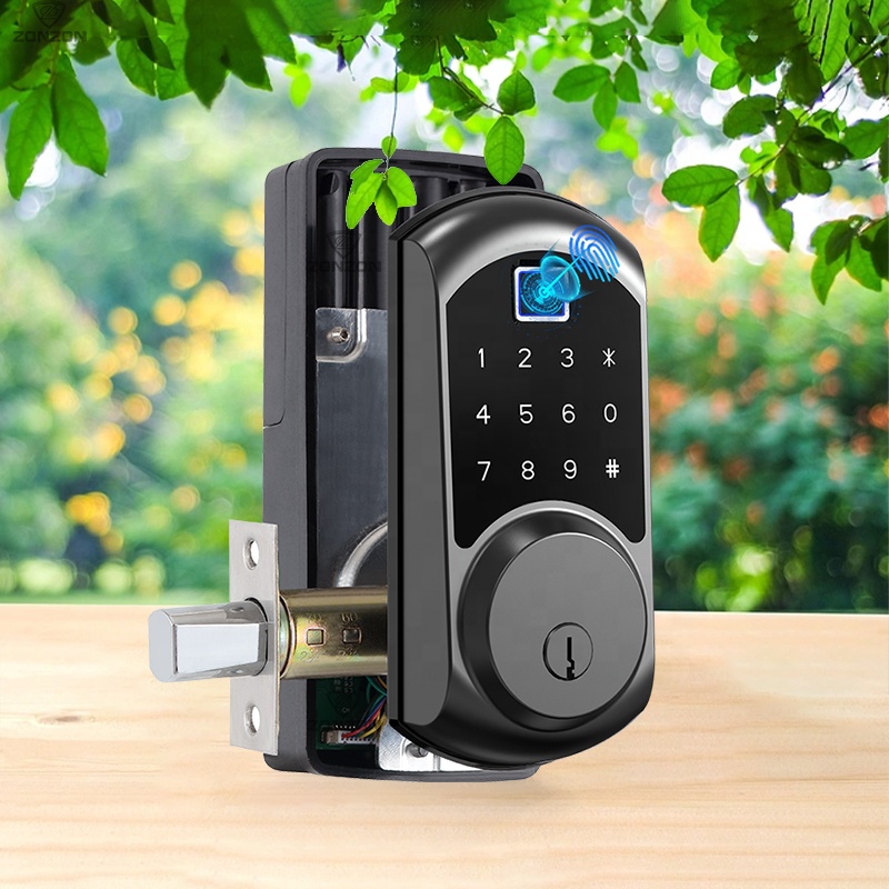 防水ゲートコードホームデジタルロックキーレスホームドアスマー - Smart Door Lock Fingerprint Wifi のレビューと価格
