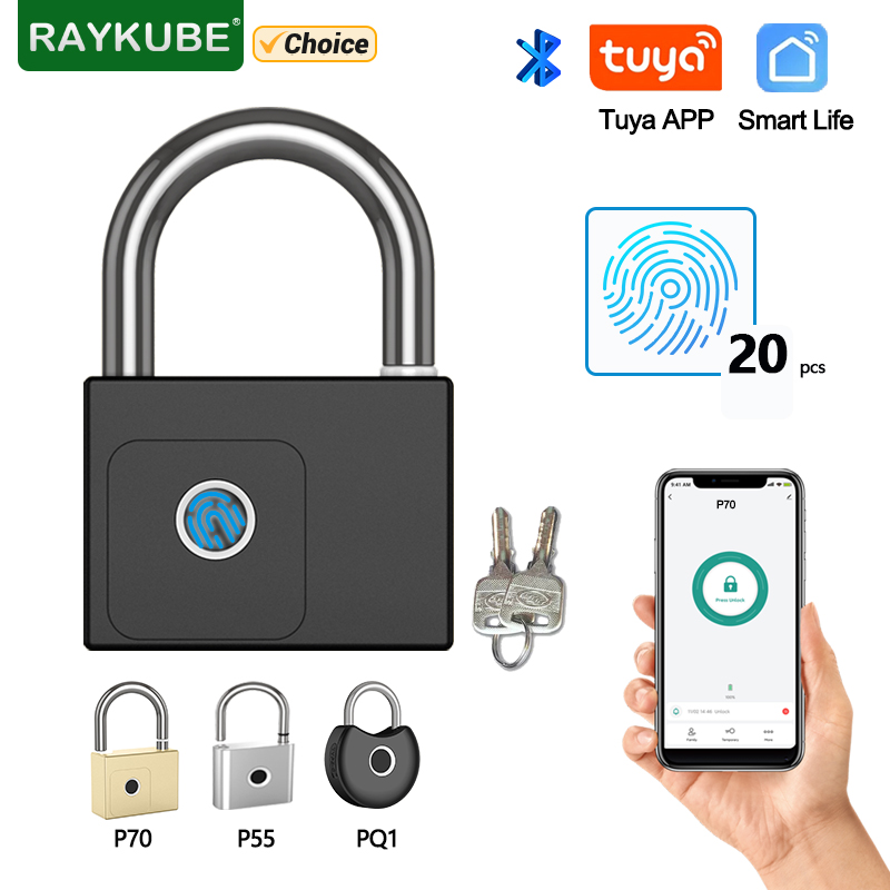 RAYKUBE Tuya スマート南京錠指紋防水 USB 充 - Fingerprint Padlock Weatherproof のレビューと価格