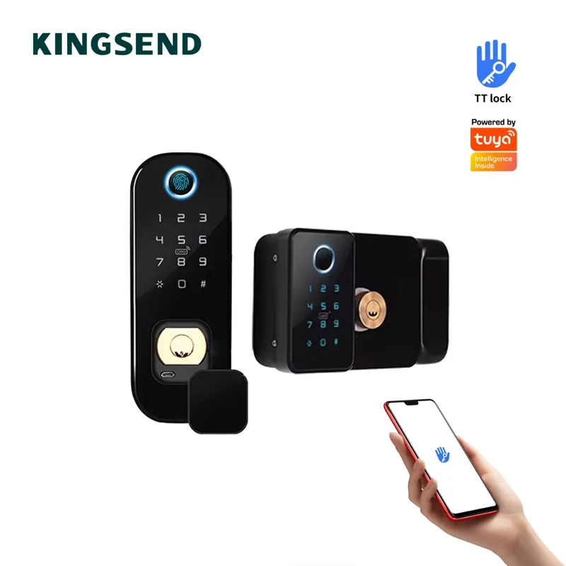2026年式高品質屋外防水スマートリムロック WIFIアプリ - Smart Rim Lock Wifi Fingerprint のレビューと価格