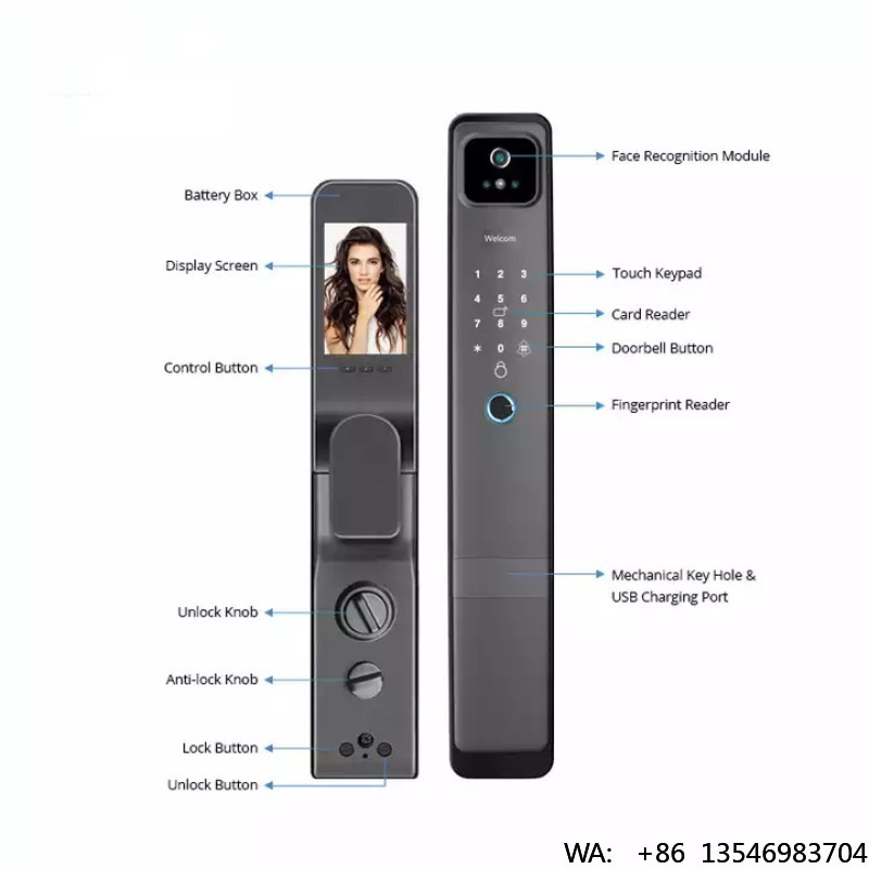 ホームセキュリティデジタル電気ハンドルBleパスワードTtl - Digital Door Lock Fingerprint Handle のレビューと価格
