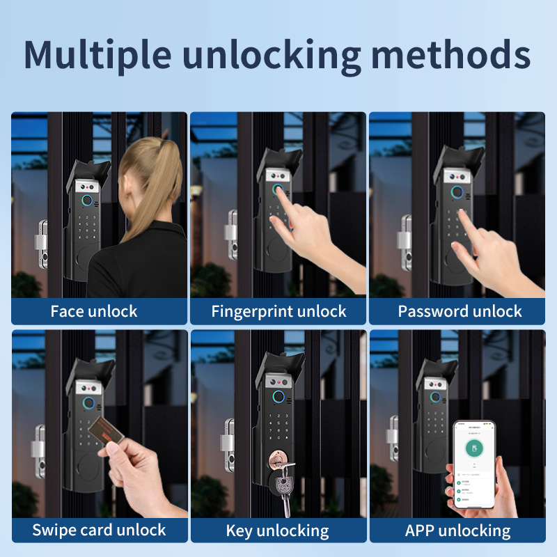 防水スマートロック リモートアプリ ビデオインターホン 3D - Video Door Lock With Camera Peephole のレビューと価格