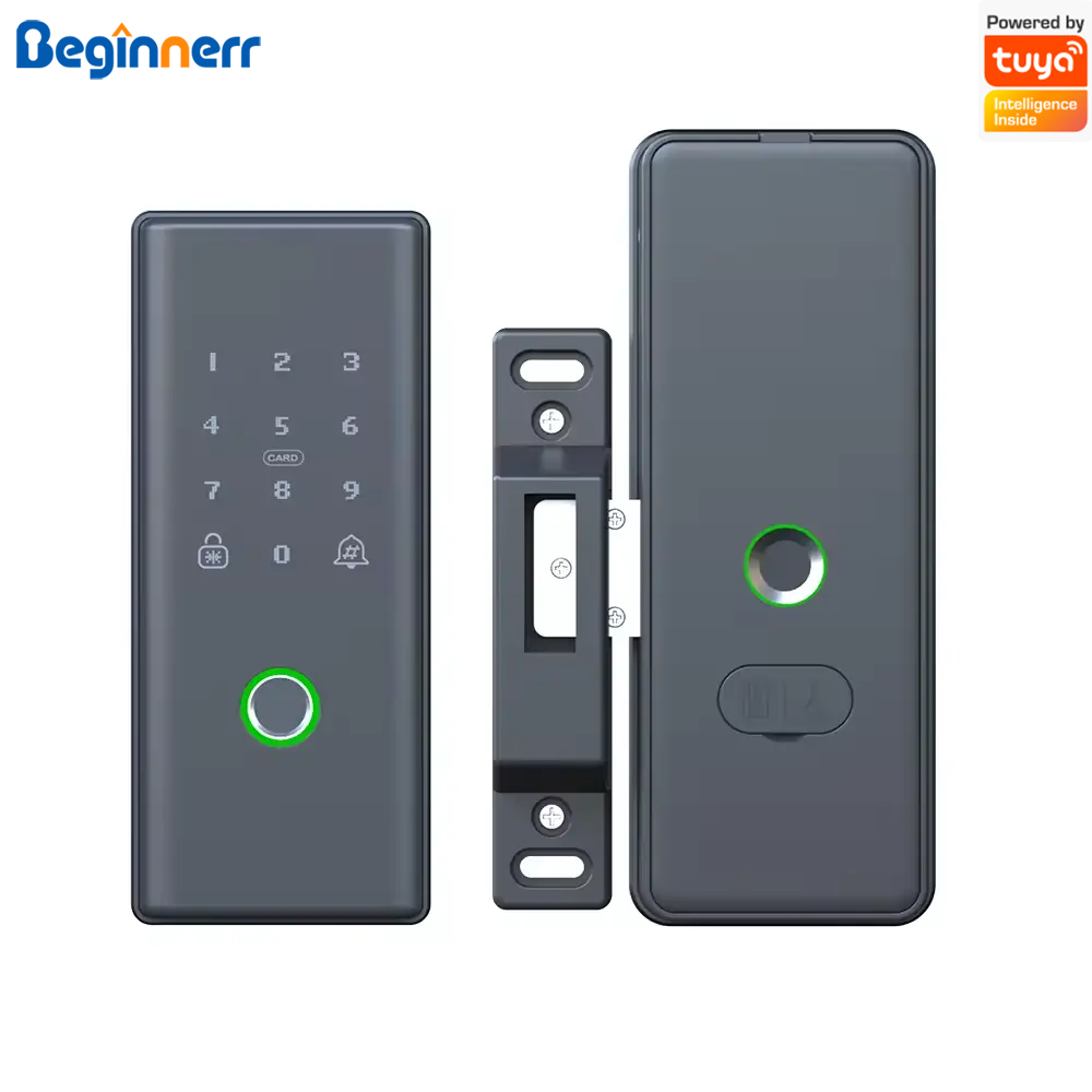 指紋認証両面リムドアロック、コードカードデッドボルト、Tuy - Smart Rim Lock Wifi Fingerprint のレビューと価格