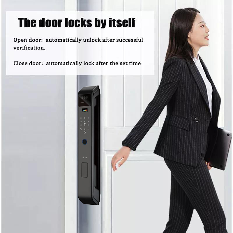 WiFi Tuyaアプリ対応 遠隔解錠 音声インターコム 3 - Smart Door Lock With Camera Intercom のレビューと価格