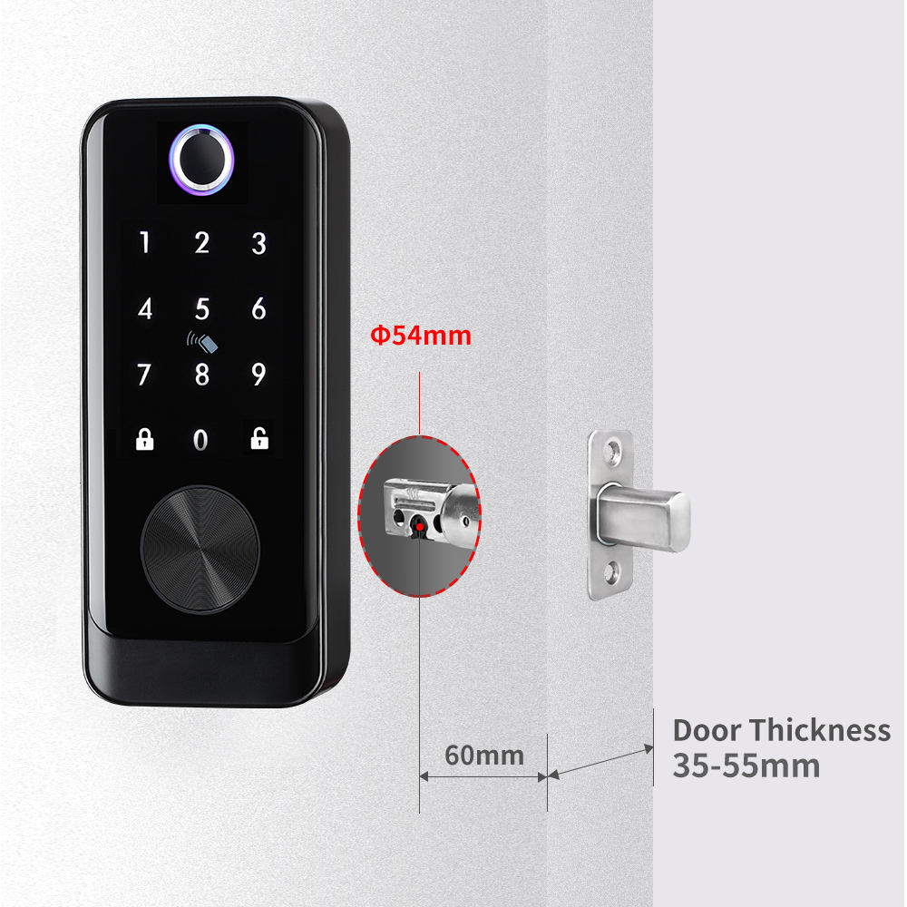 サテンニッケル仕上げのTuya Wifiスマートホームアプリ - Smart Lock Deadbolt Keypad Bluetooth のレビューと価格