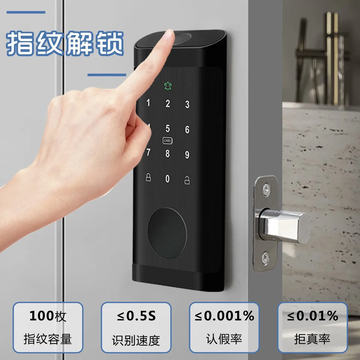 指紋ロック防水 Tuya Wifi リモコン Bluetoo - Smart Door Lock Tuya App のレビューと価格