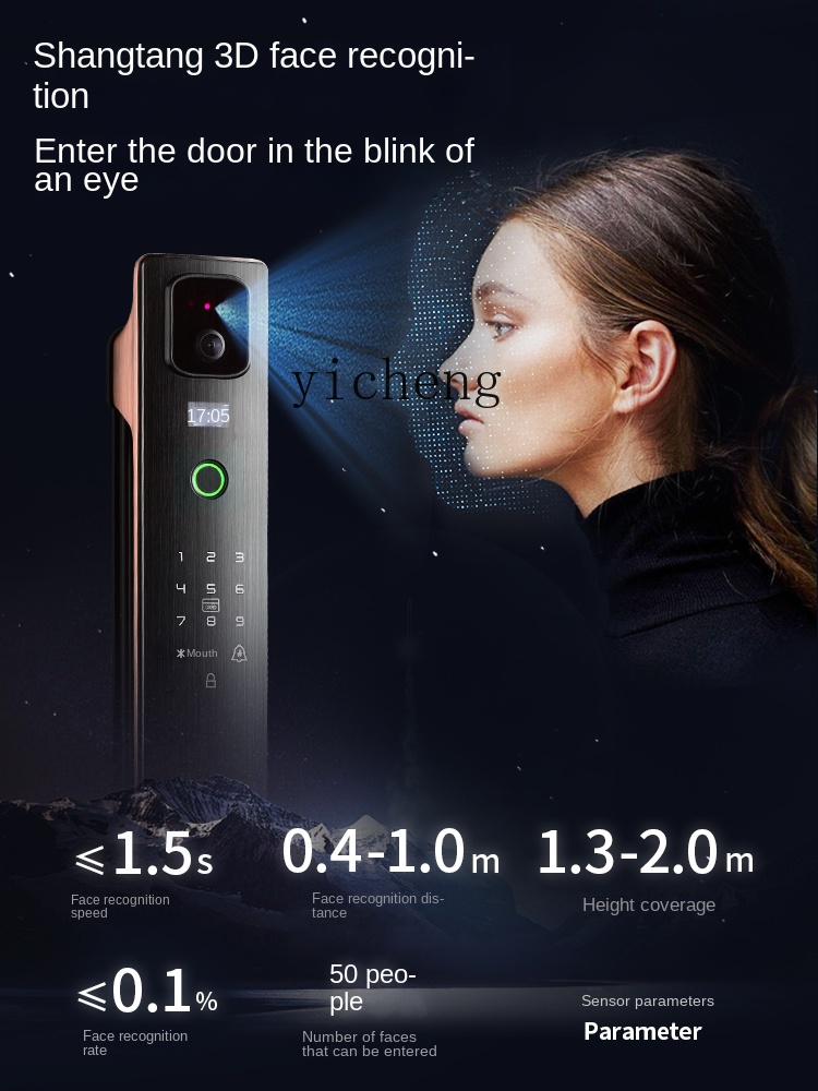 cc293d 顔認識スマートロックパスワードロック盗難防止家 - Face Recognition Door Lock のレビューと価格