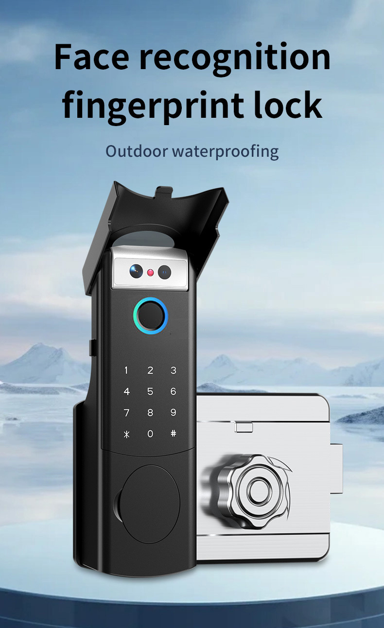 防水リムロック指紋ロックアプリリモートロック解除コードキーレ - Smart Rim Lock Wifi Fingerprint のレビューと価格