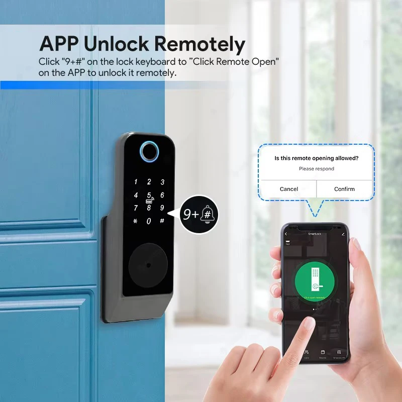 防水屋外スマートドアロック Tuya WiFi 指紋認証 パ - Smart Rim Lock Wifi Fingerprint のレビューと価格