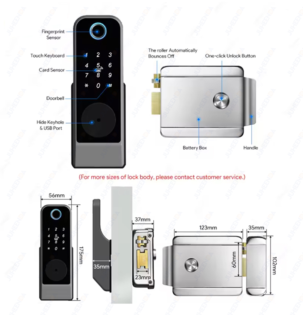 防水屋外スマートドアロック Tuya WiFi 指紋認証 パ - Smart Rim Lock Wifi Fingerprint のレビューと価格